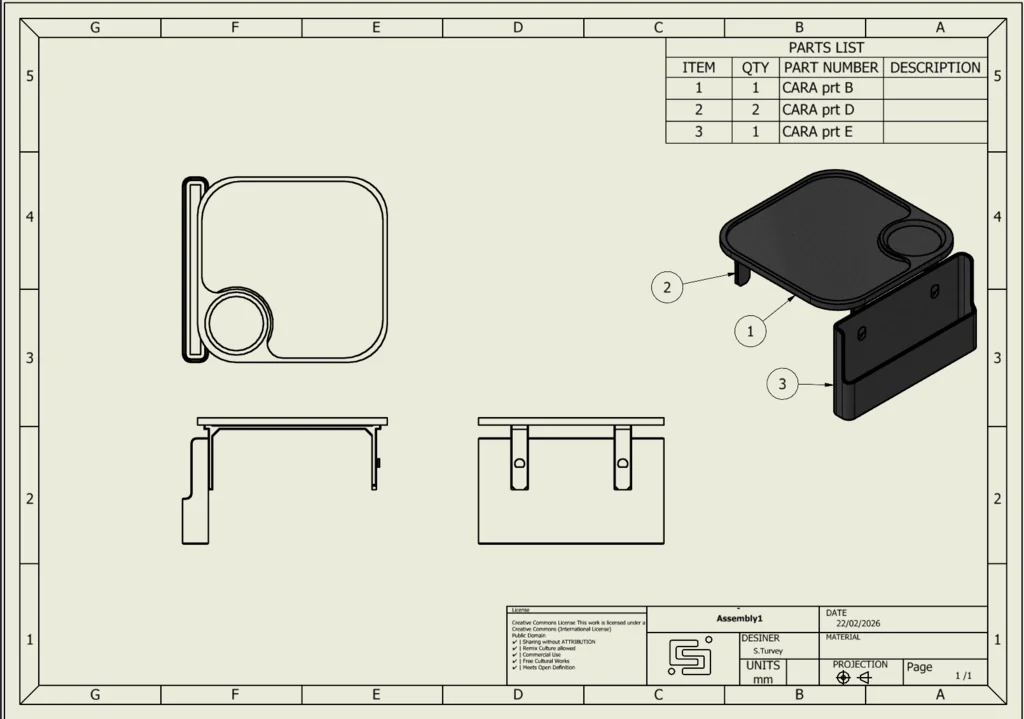 3D модель Модульный подстаканник для дивана - фото 2