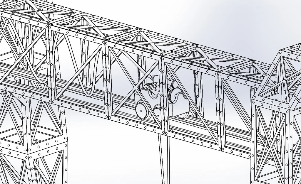 3D модель Промышленный мостовой кран в масштабе HO (1:87) - фото 2