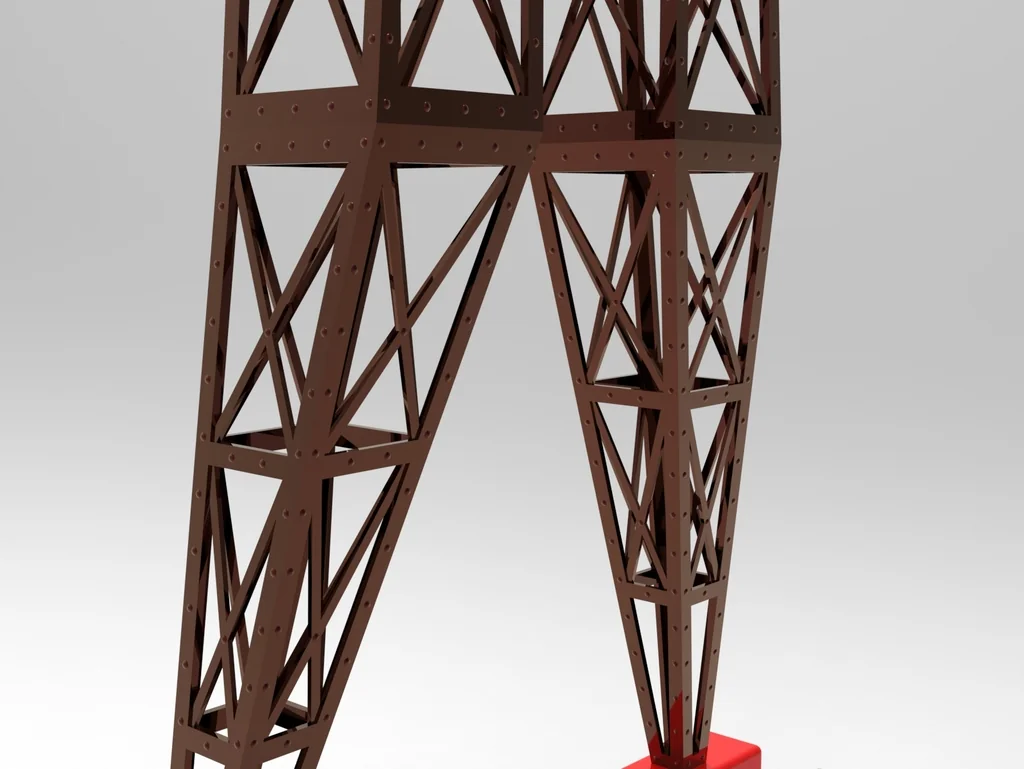 3D модель Промышленный мостовой кран в масштабе HO (1:87) - фото 4