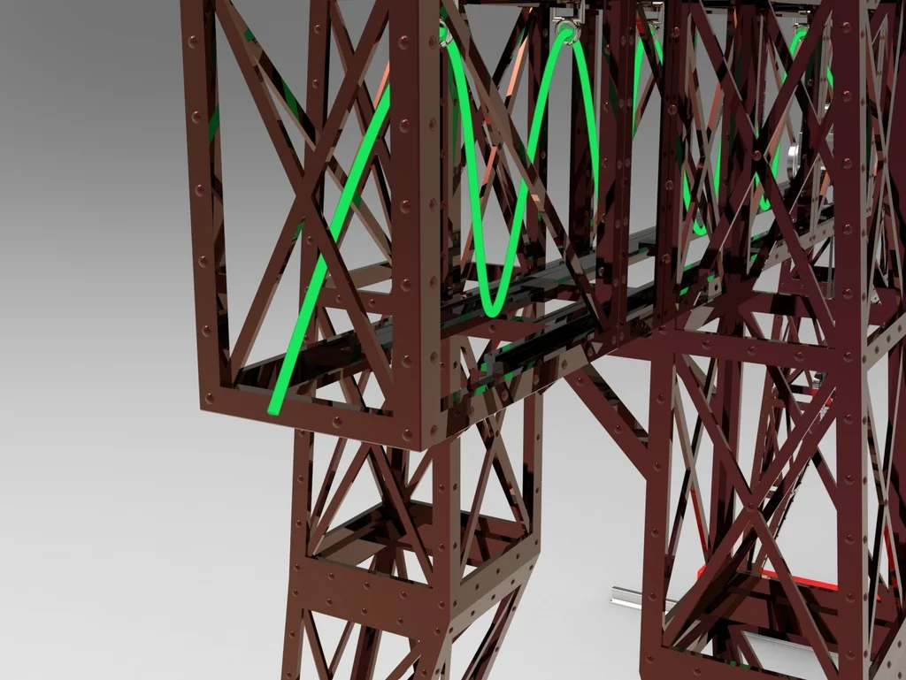 3D модель Промышленный мостовой кран в масштабе HO (1:87) - фото 8