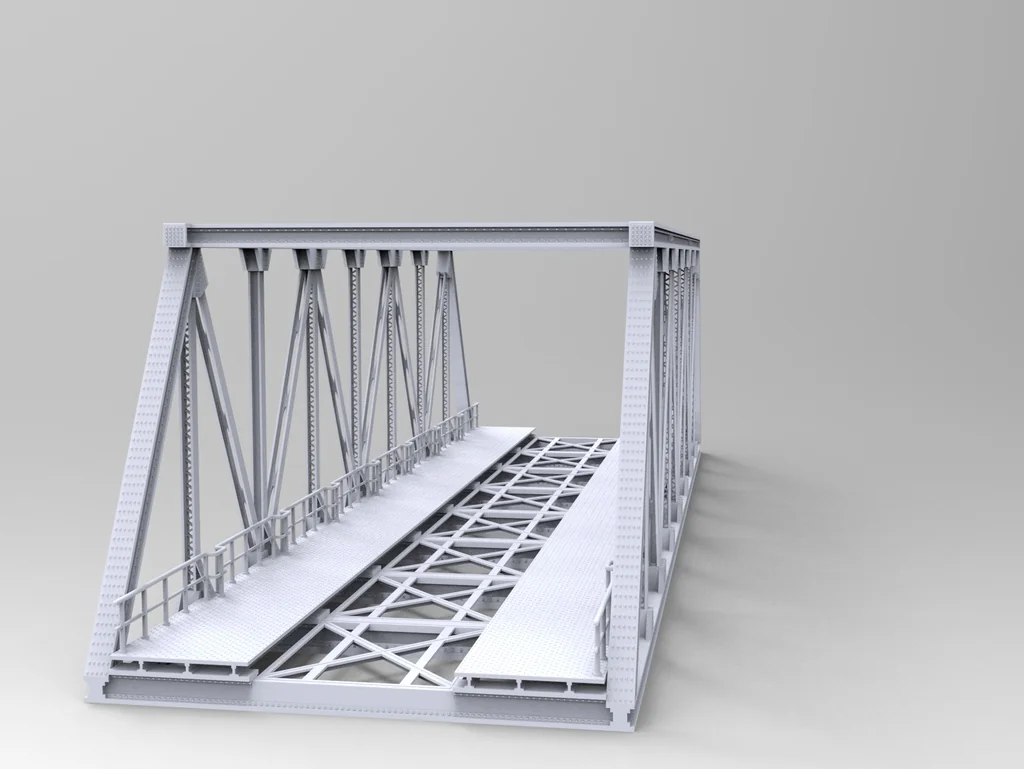 3D модель Риветний сталевий міст (HO) - фото 3