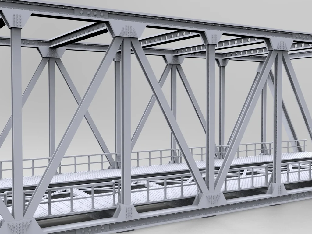 3D модель Риветний сталевий міст (HO) - фото 4