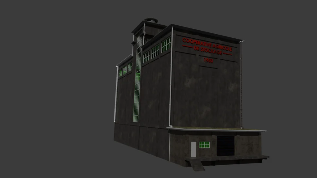 3D модель Индустриальный бетонный силос – Модель HO (1:87) - фото 2