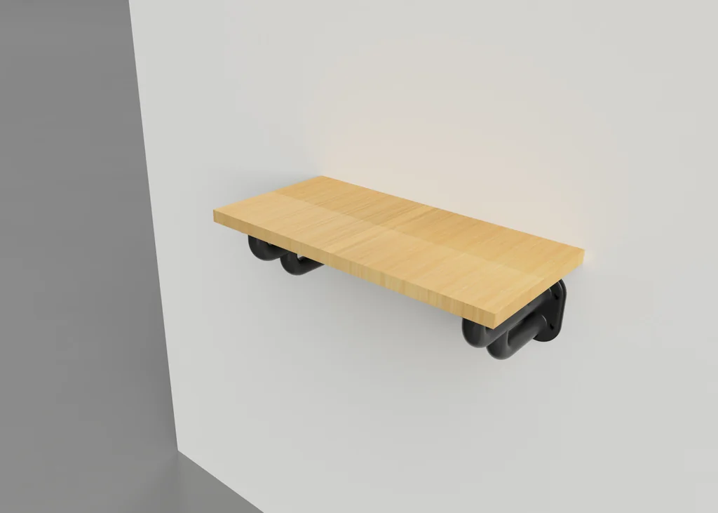 3D модель Кронштейн для полки в индустриальном стиле - фото 4