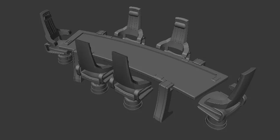 3D модель Модель конференц-стола AFA - Galaxy 4.5" STL