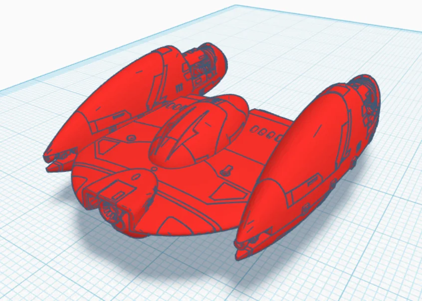 3D модель Модель Легкого Дроидного Бомбардировщика - фото 1