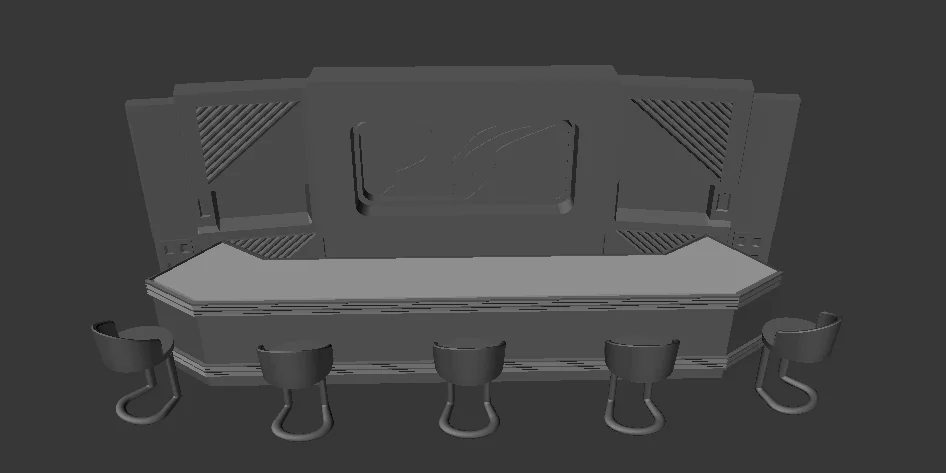 3D модель AFA - Galaxy - Бар Ten Forward с мебелью - фото 1