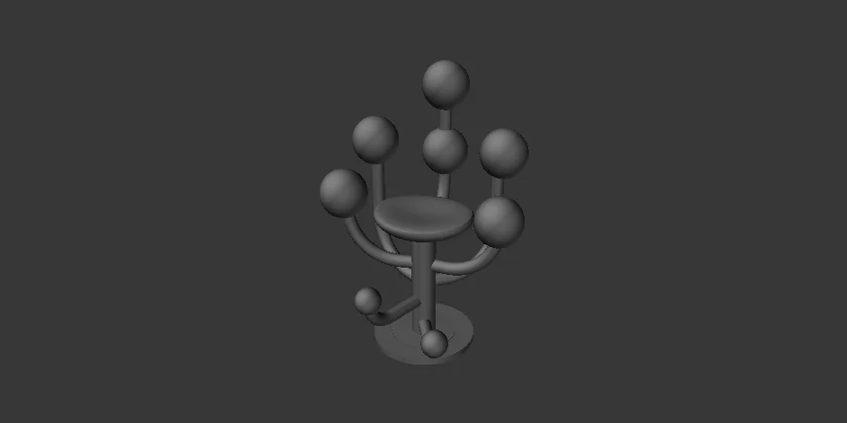 3D модель Глобус-стул AFA - Galaxy в масштабе 4,5 дюйма - фото 1