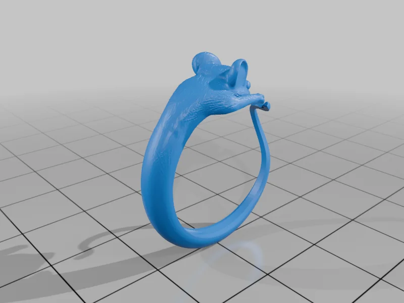 3D модель Кольцо с мышью - фото 2