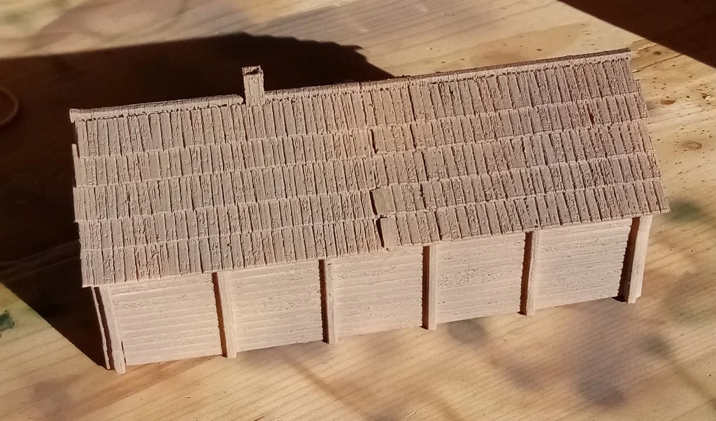 3D модель Деревянный дом и сарай (Восточный фронт / Сельская Россия) - фото 3