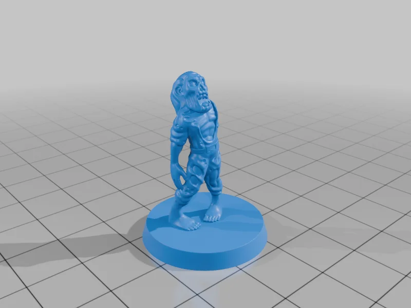 3D модель Миниатюра зомби 2 для FDM-печати без поддержки - фото 3