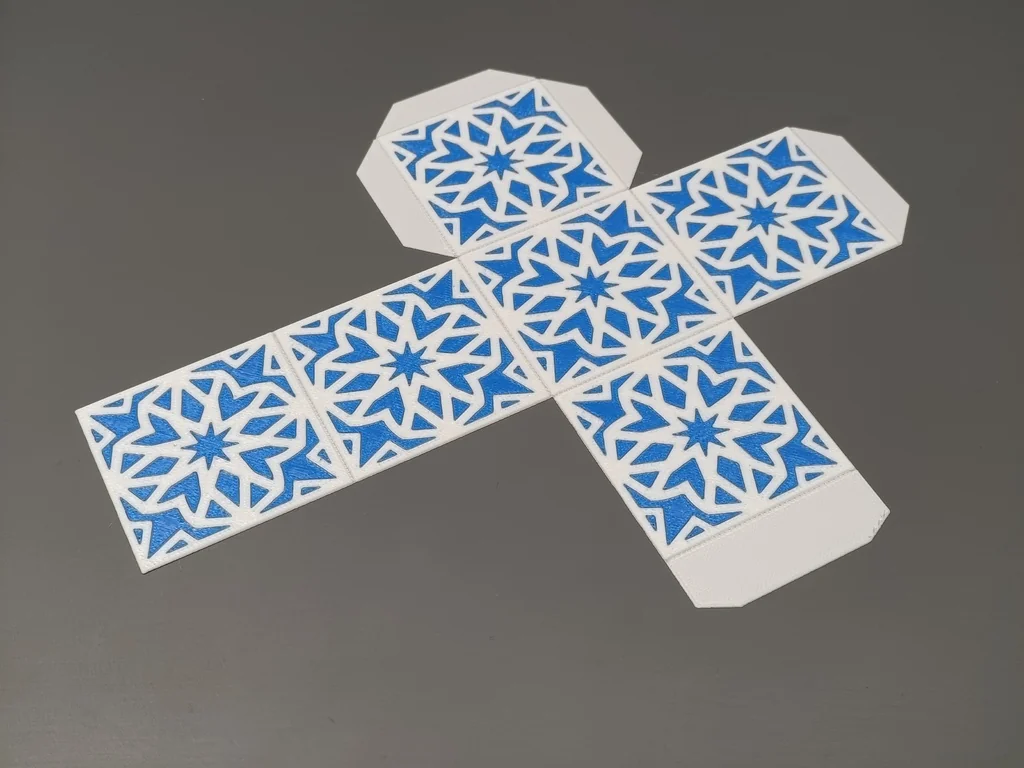 Плоская оригами коробка - 50мм куб