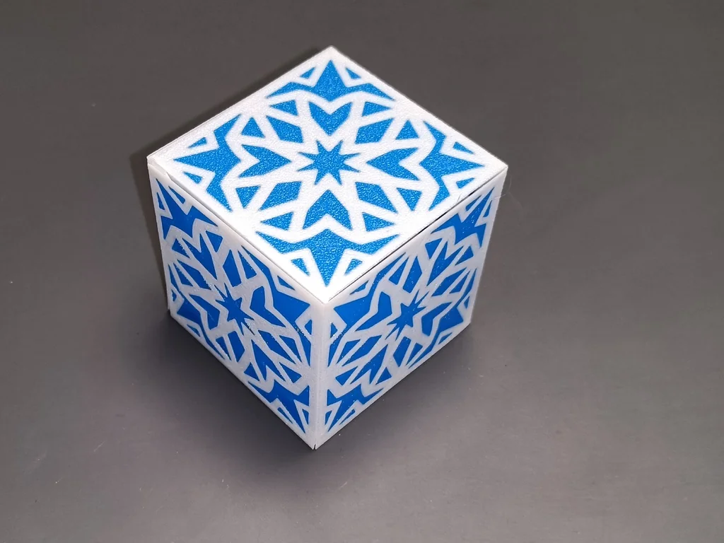 Плоская оригами коробка - 50мм куб