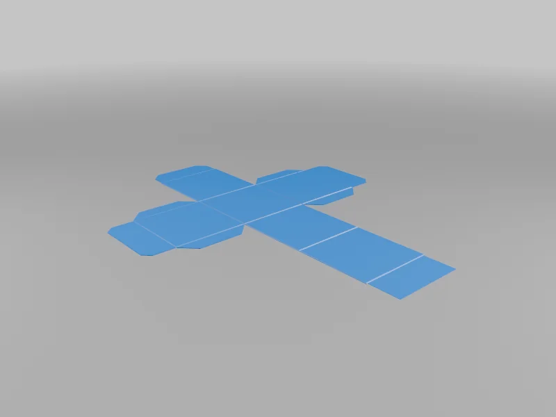 Плоская оригами коробка - 50мм куб