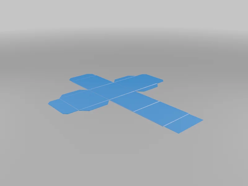 Плоская оригами коробка - 50мм куб