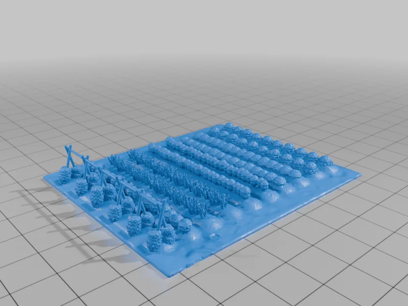 3D модель 15мм Овощные Сады (девять различных садов) для FoW - фото 1