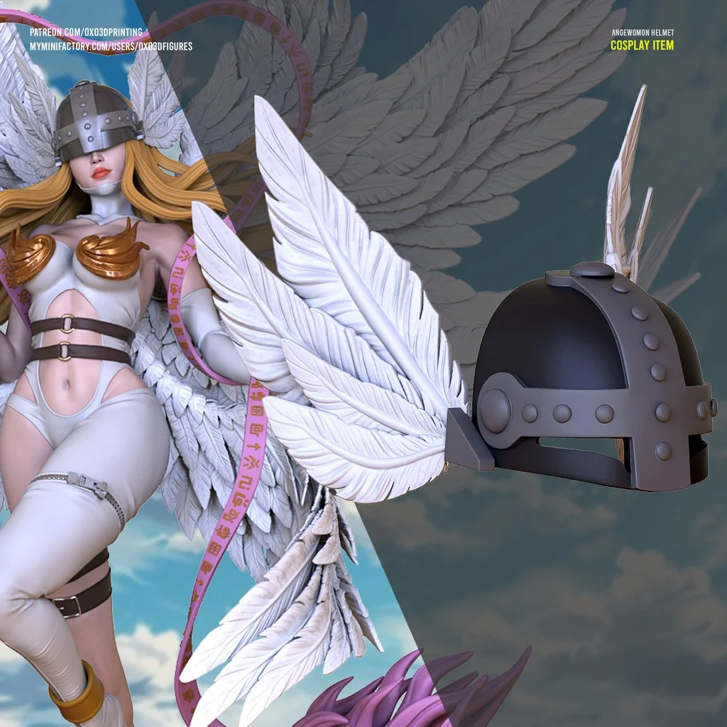 3D модель Шлем Анжевумон для косплея из Digimon - фото 1