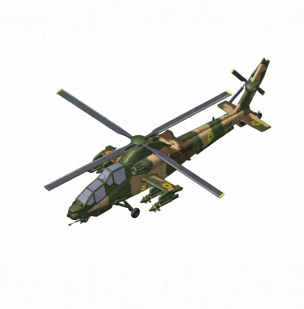 3D модель Модель вертолета Rooivalk - фото 1