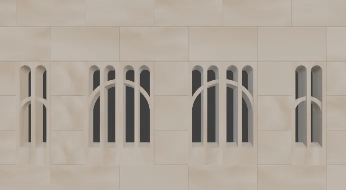 3D модель Exin Castillos: Двойные арочные окна - фото 3