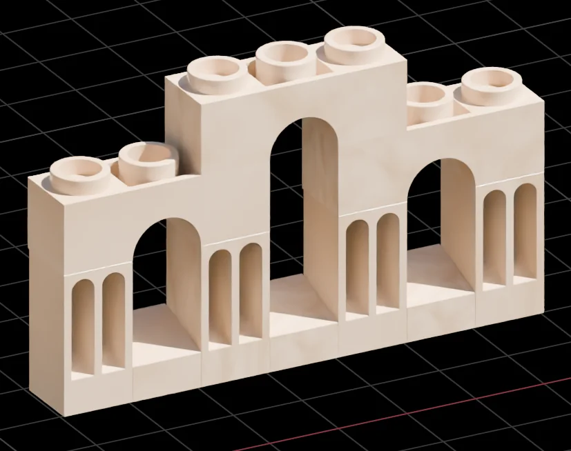 3D модель Exin Castillos: Двойные арочные окна - фото 5