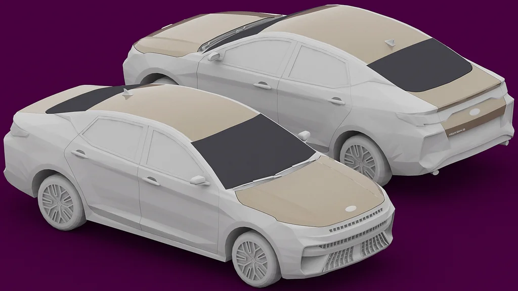 3D модель Модель Moskvich 6 (JAC J7) Sehol A5 Plus в масштабе 1/43 - фото 3