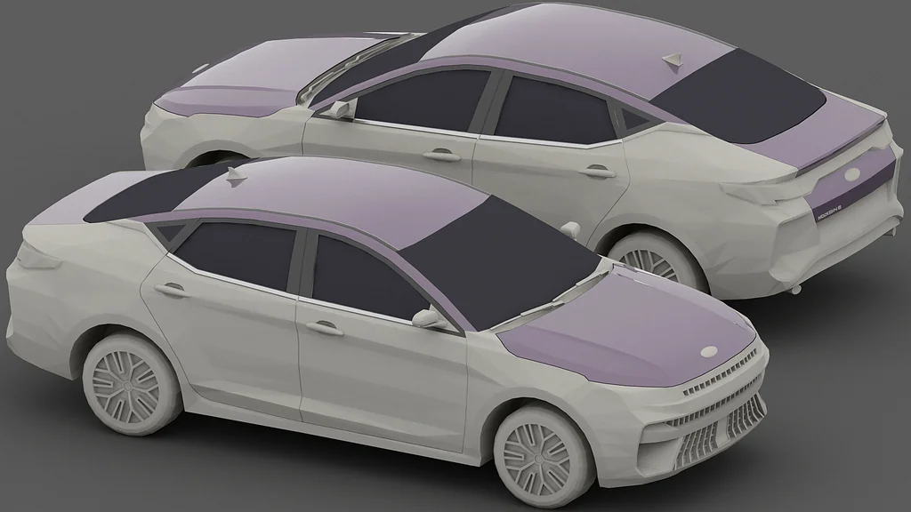 3D модель Модель Moskvich 6 (JAC J7) Sehol A5 Plus в масштабе 1/43 - фото 4