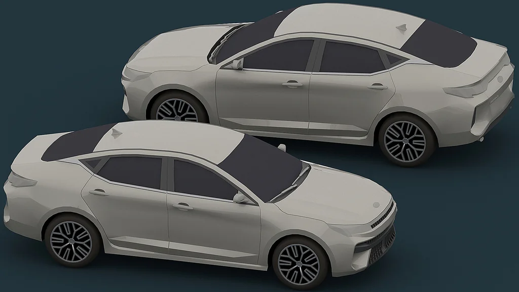 3D модель Модель Moskvich 6 (JAC J7) Sehol A5 Plus в масштабе 1/43 - фото 7