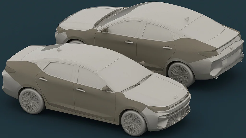 3D модель Модель Moskvich 6 (JAC J7) Sehol A5 Plus в масштабе 1/43 - фото 9