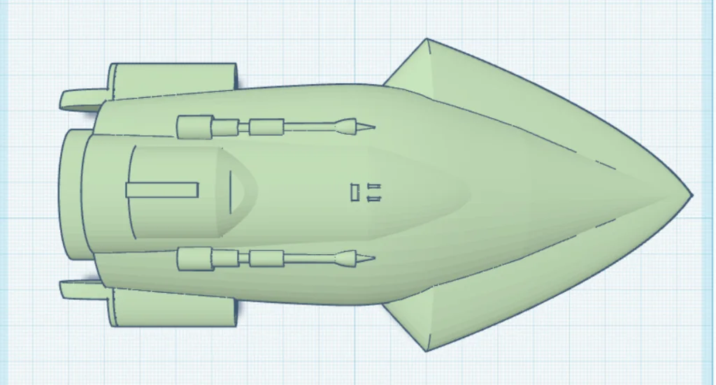 3D модель Модель Jade Sabre для X-Wing - фото 3