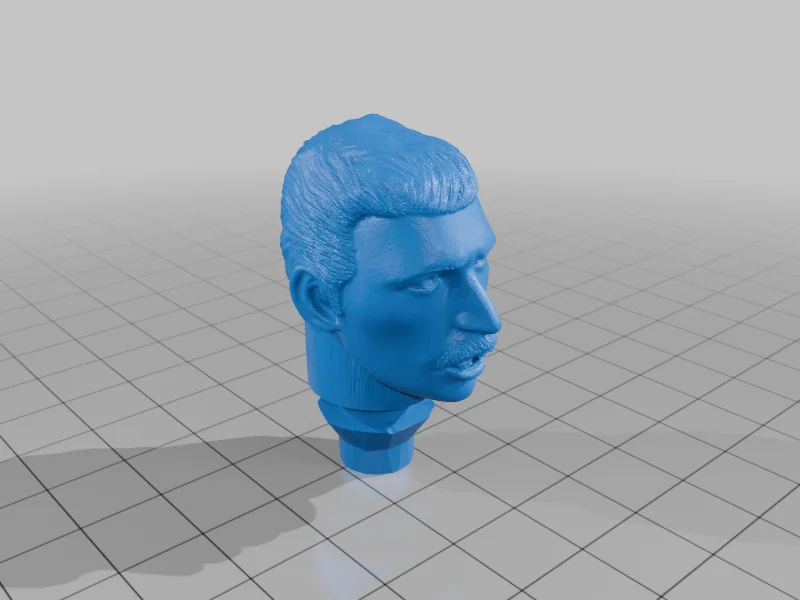 3D модель Фигура головы Фредди Меркьюри - Queen - фото 2