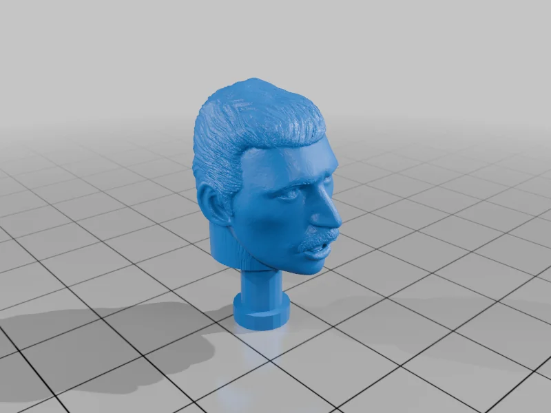 3D модель Фигура головы Фредди Меркьюри - Queen - фото 3
