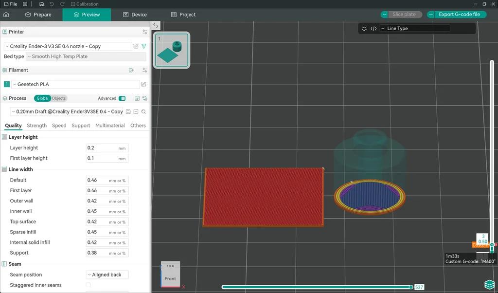 3D модель Крышка индикатора экструдерa Ender 3 V3 SE - фото 6