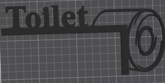 3D модель Знак для туалета - фото 1