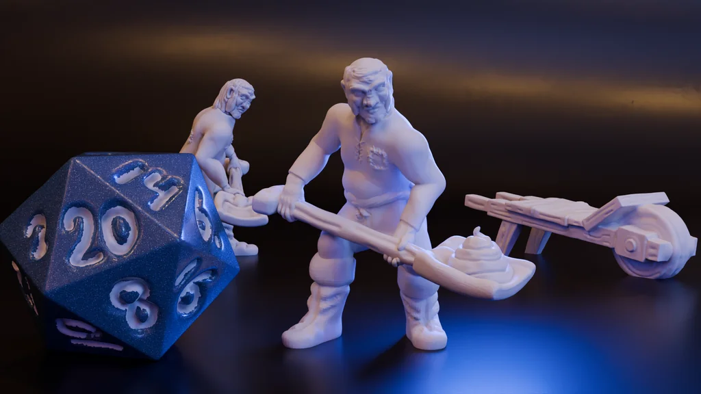 Модель Общего Работника - Долгопят / Могильщик (DND / TTRPG)