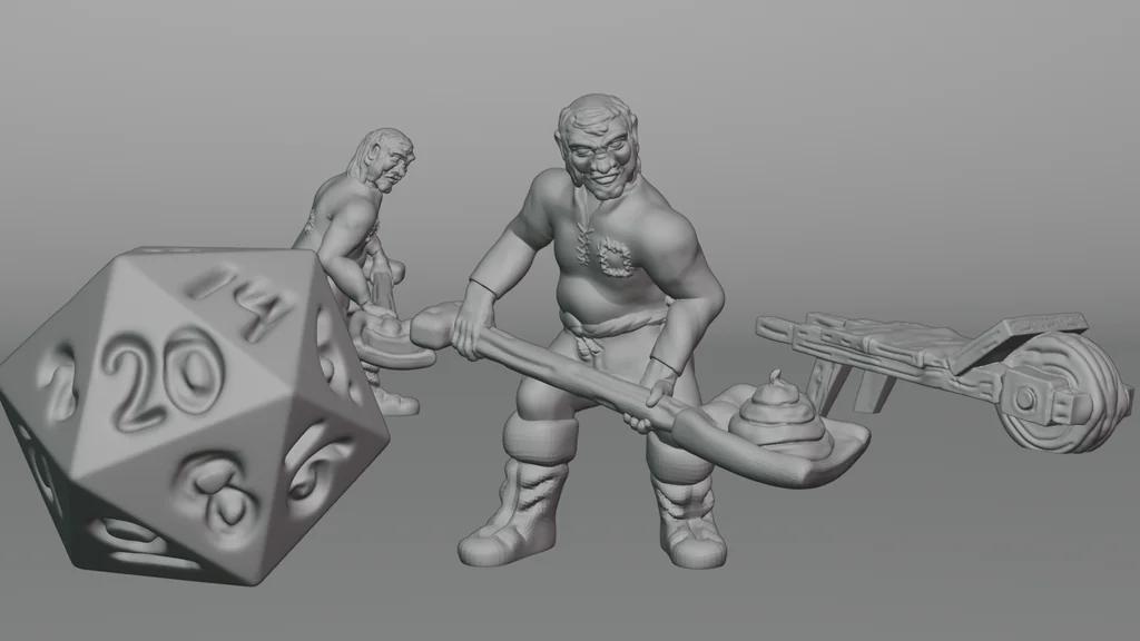 3D модель Модель Общего Работника - Долгопят / Могильщик (DND / TTRPG) - фото 2