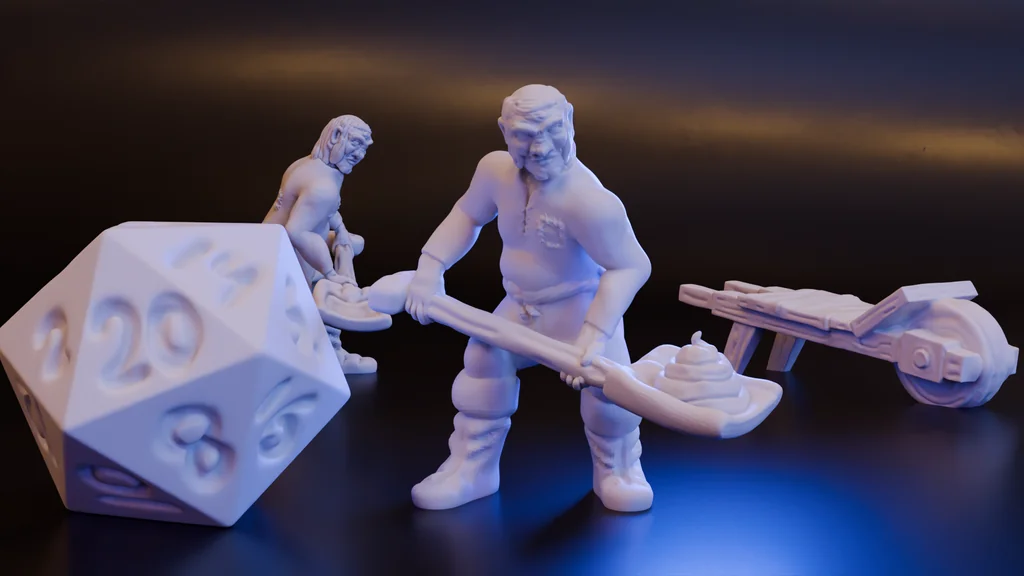 3D модель Модель Общего Работника - Долгопят / Могильщик (DND / TTRPG) - фото 3