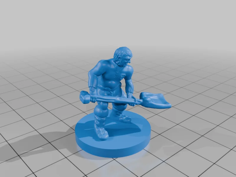 3D модель Модель Общего Работника - Долгопят / Могильщик (DND / TTRPG) - фото 12