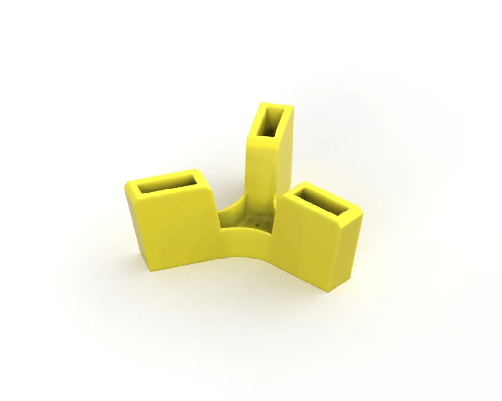 3D модель 3D-печатный соединитель для трехногого стола - фото 3