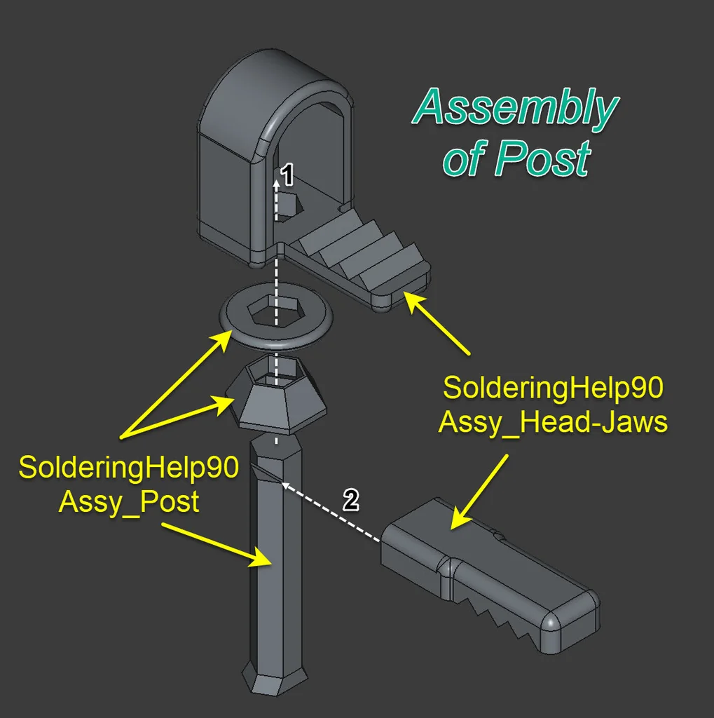 3D модель Универсальный помощник для пайки с углом 90° - фото 4