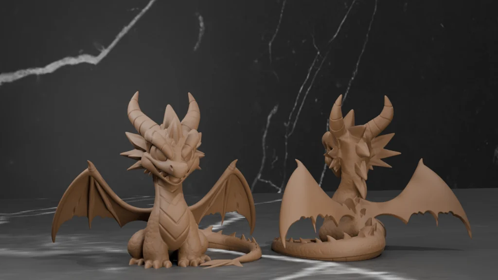 3D модель Дракон - Миленький Фентезійний Міні - фото 1