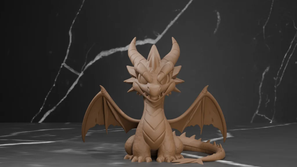 3D модель Дракон - Миленький Фентезійний Міні - фото 2