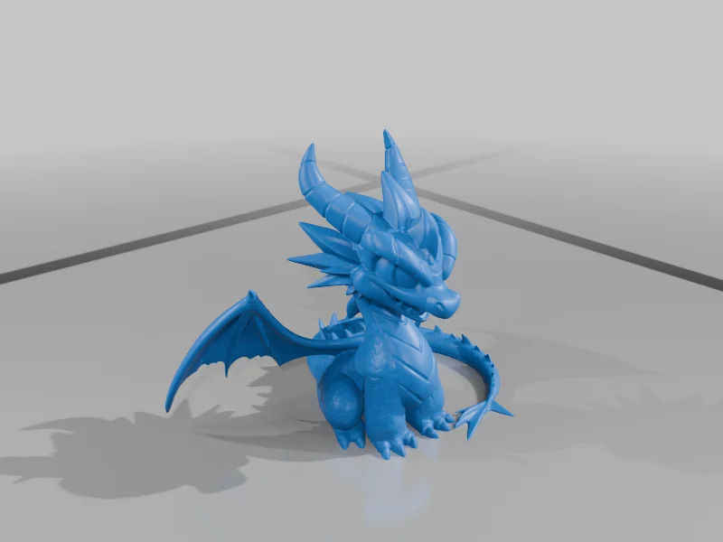 3D модель Дракон - Миленький Фентезійний Міні - фото 5