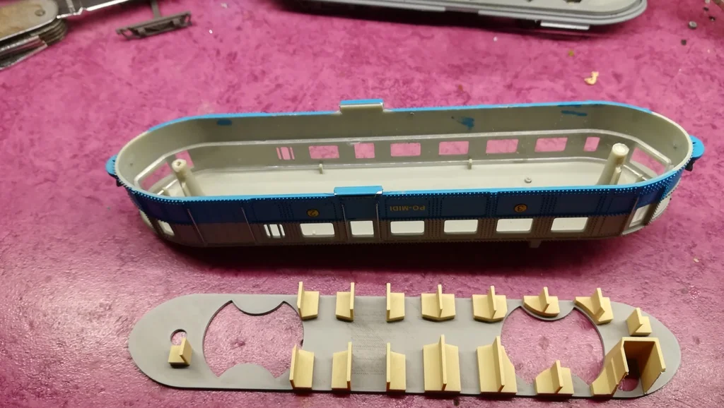 3D модель Части интерьера и шасси для поезда Pauline Charentaise тип 2 - фото 1