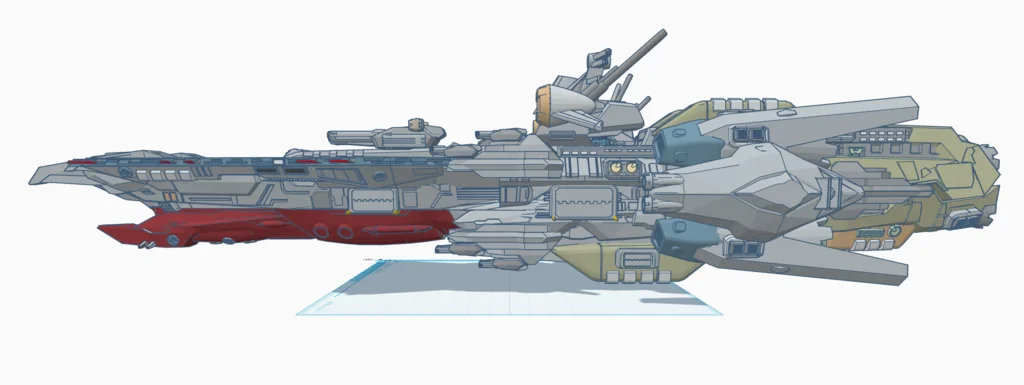 Модель научно-фантастического боевого корабля