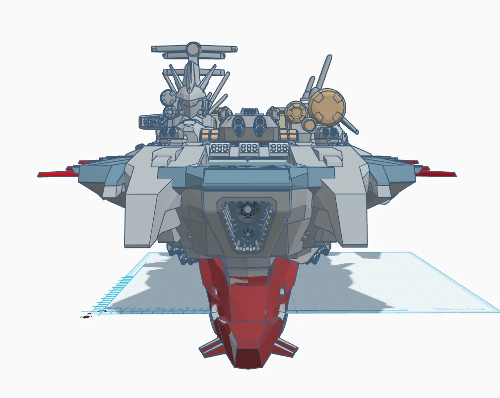 3D модель Модель научно-фантастического боевого корабля - фото 2