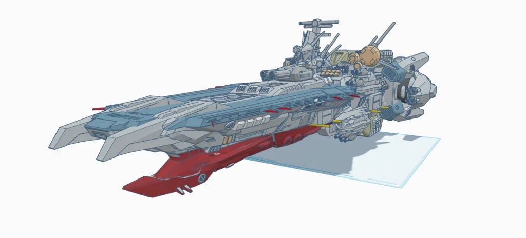 3D модель Модель научно-фантастического боевого корабля - фото 4