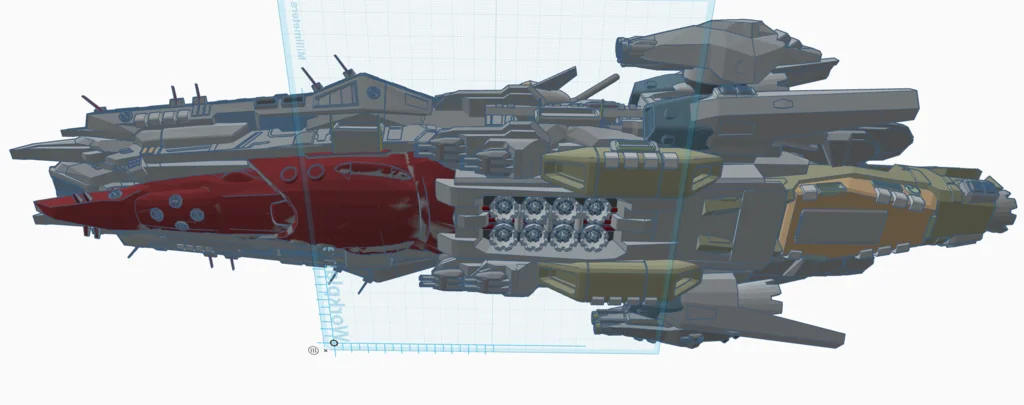 3D модель Модель научно-фантастического боевого корабля - фото 6