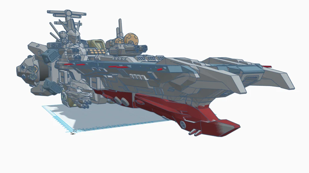 3D модель Модель научно-фантастического боевого корабля - фото 7