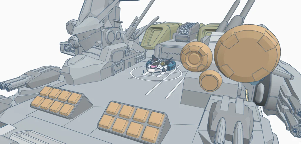 3D модель Модель научно-фантастического боевого корабля - фото 8