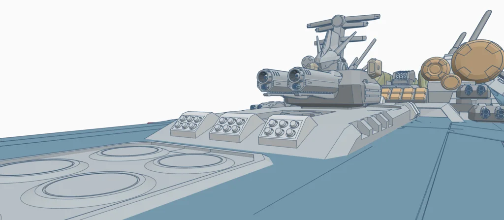 3D модель Модель научно-фантастического боевого корабля - фото 9